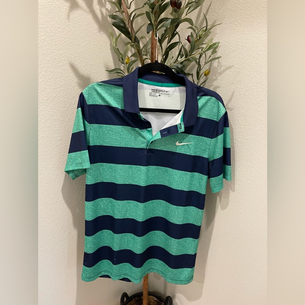 Nike polo Blue/Green Stripe